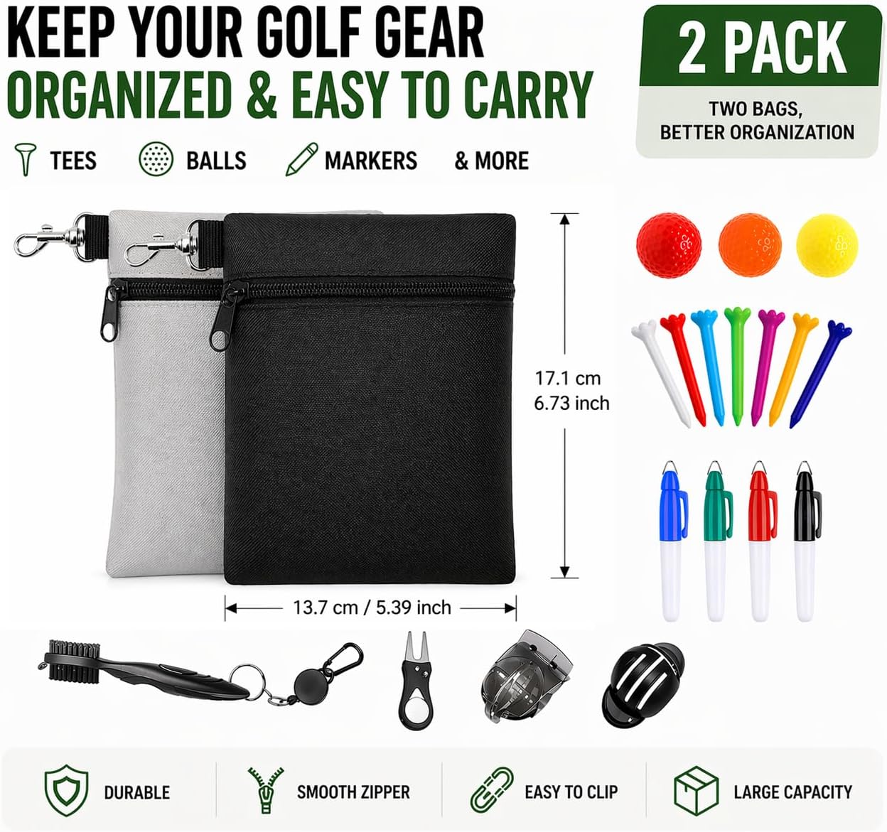 Golf Tee Pouch 2 Pack thumbnail 2